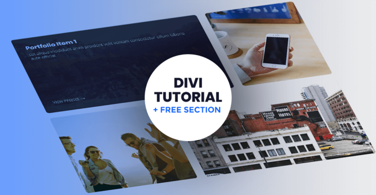 Create Interactive Portfolio Section Using Blurb Modules In Divi | B3 ...